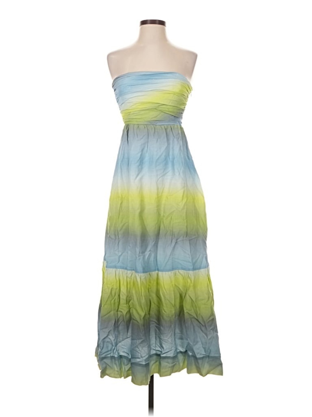 NWT Tuckernuck chartreuse and sky ombré Kaia dress - Picture 2 of 4